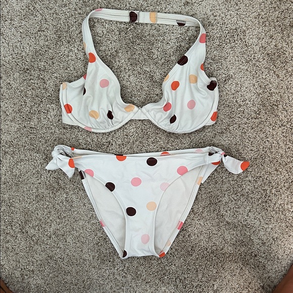 Jag White Polka Dot Bikini - Picture 1 of 2